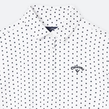 キャロウェイ Callaway　レディース かざあなメッシュ ドットプリント 半袖 ポロシャツ C26134216　2026年モデル 画像8(ALT)