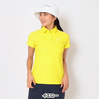 キャロウェイ Callaway　レディース かざあなメッシュ ドットプリント 半袖 ポロシャツ C26134216　2026年モデル 画像10(ALT)