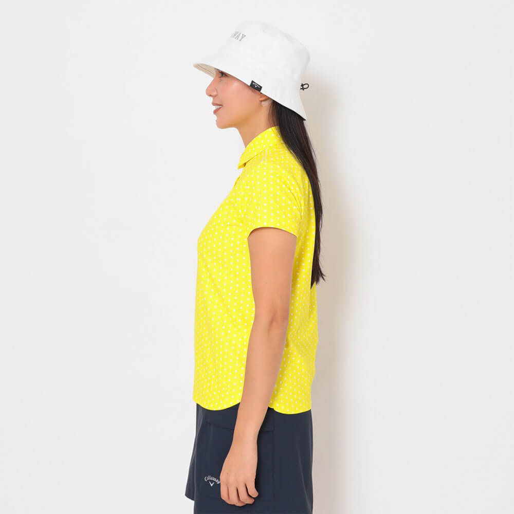 キャロウェイ Callaway　レディース かざあなメッシュ ドットプリント 半袖 ポロシャツ C26134216　2026年モデル 画像12(ALT)