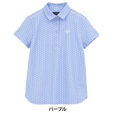 キャロウェイ Callaway　レディース かざあなメッシュ ドットプリント 半袖 ポロシャツ C26134216　2026年モデル 画像13(ALT)