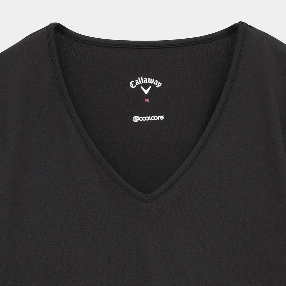 キャロウェイ Callaway　レディース クールコア 天竺 長袖 Uネック インナーシャツ C26932201　2026年モデル 画像4(ALT)