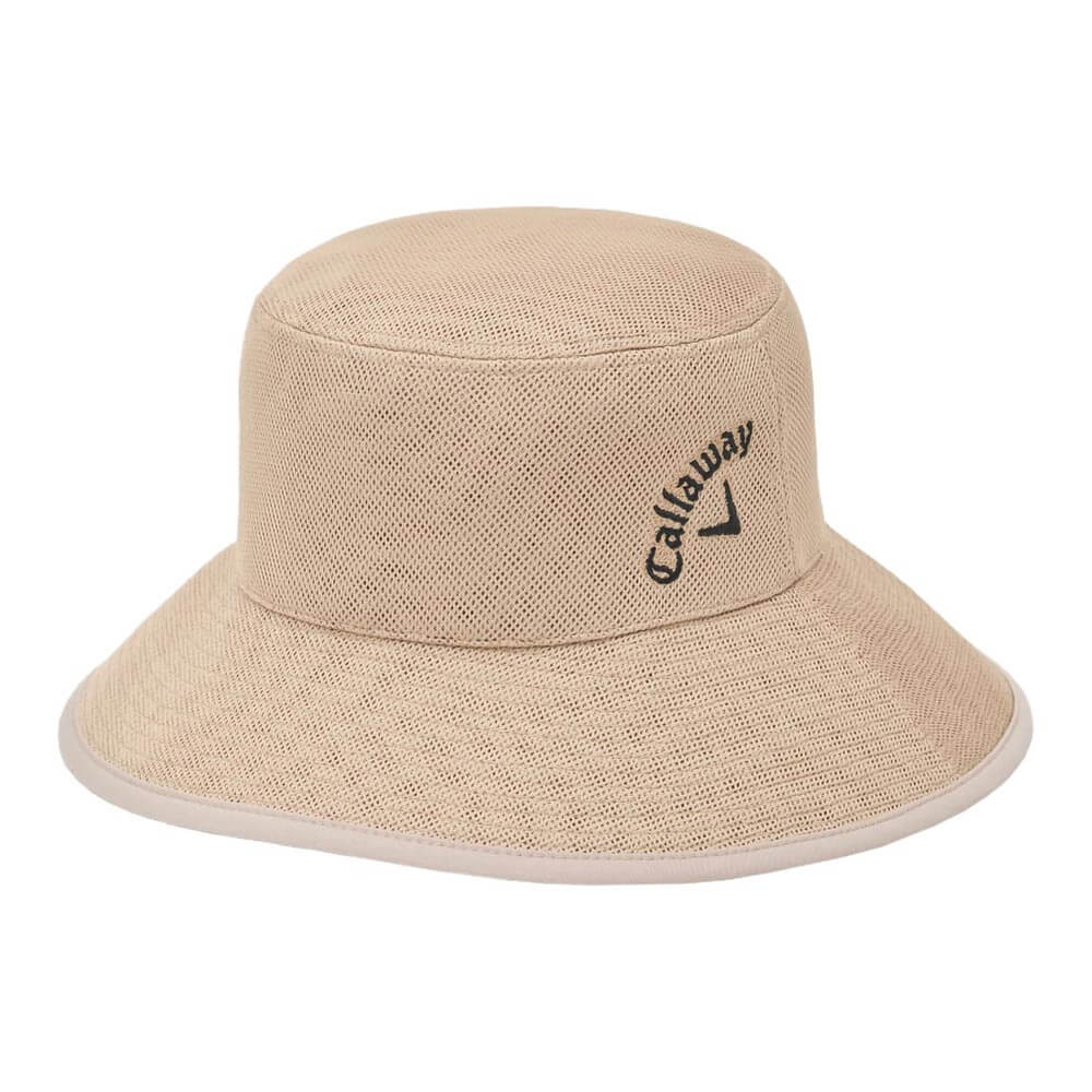 キャロウェイ Callaway　レディース かざあなメッシュ ハット C26191219 1040 ベージュ　2026年モデル ベージュ