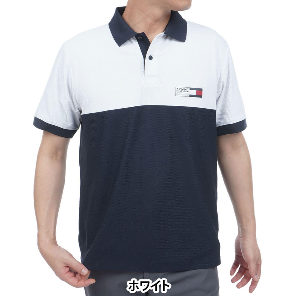 トミー ヒルフィガー ゴルフ　メンズ カラーブロック 半袖 ポロシャツ THMA602　2026年モデル 詳細2
