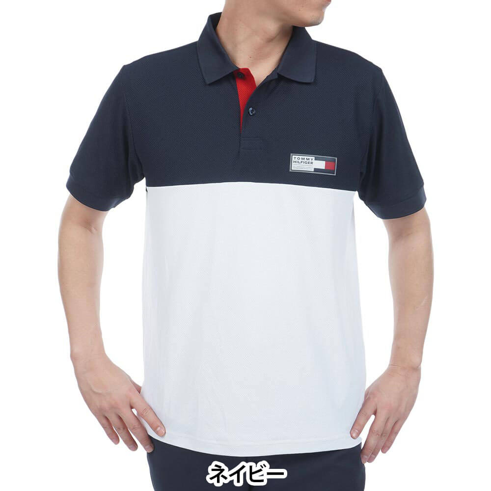 トミー ヒルフィガー ゴルフ　メンズ カラーブロック 半袖 ポロシャツ THMA602　2026年モデル 詳細5