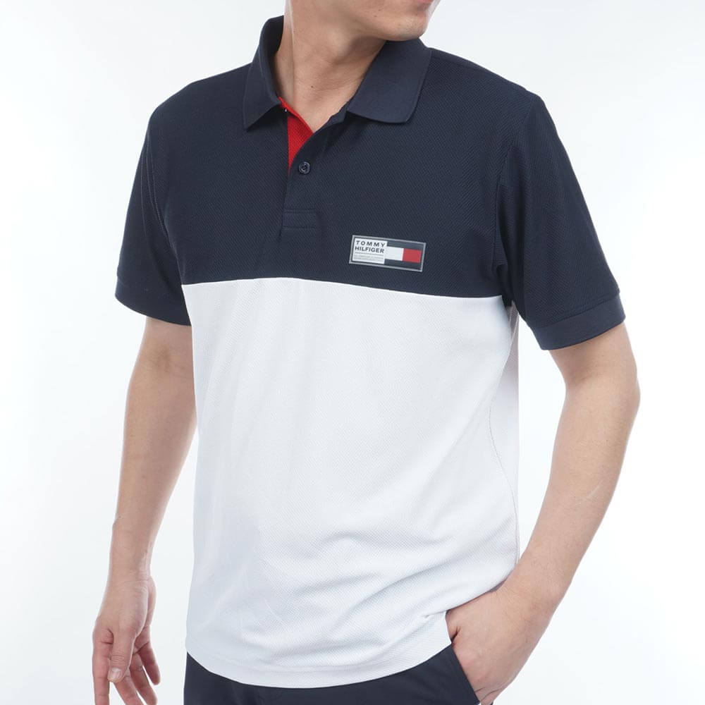 トミー ヒルフィガー ゴルフ　メンズ カラーブロック 半袖 ポロシャツ THMA602　2026年モデル 詳細7