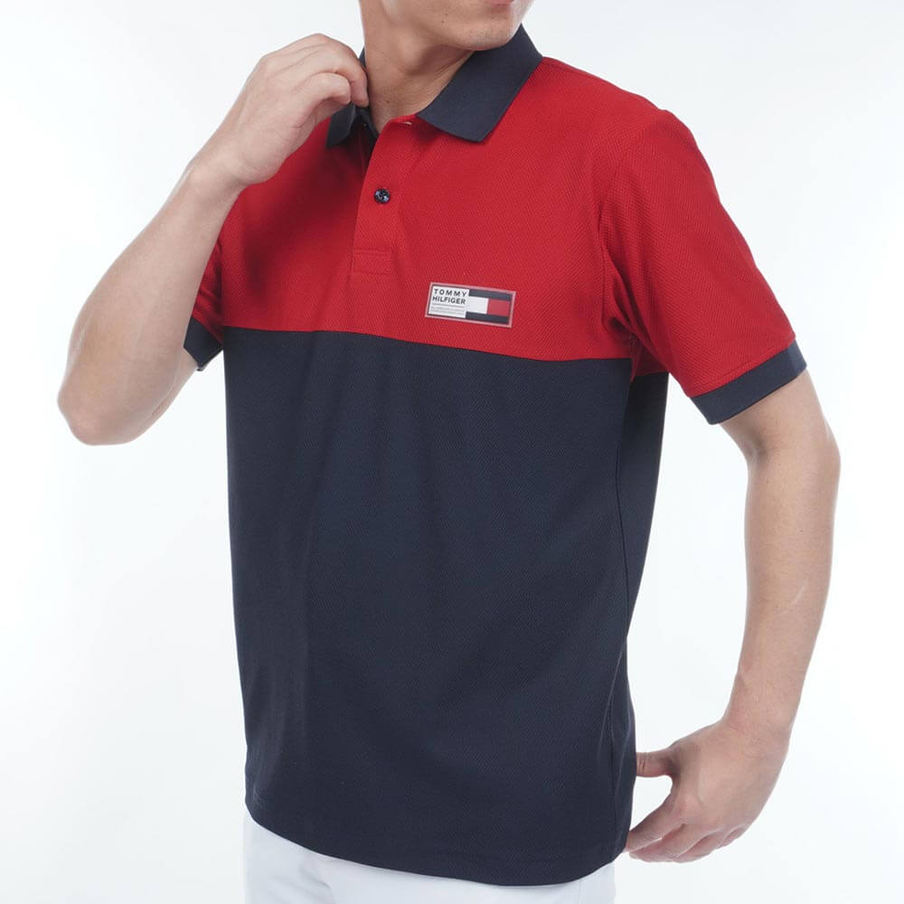 トミー ヒルフィガー ゴルフ　メンズ カラーブロック 半袖 ポロシャツ THMA602　2026年モデル 詳細13