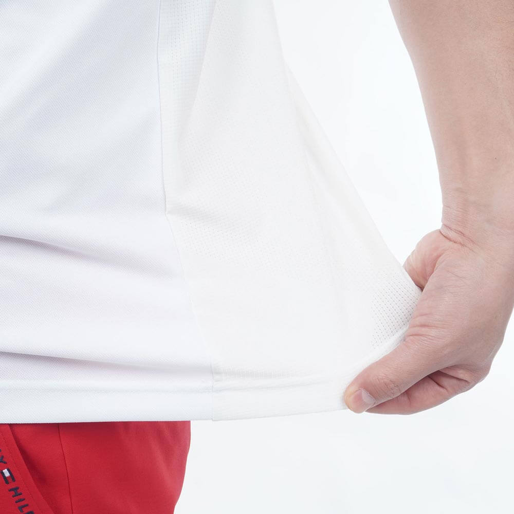 トミー ヒルフィガー ゴルフ　メンズ ハイブリッド 半袖 モックネック シャツ THMA605　2026年モデル 詳細7