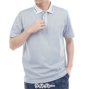 トミー ヒルフィガー ゴルフ　メンズ 小紋柄プリント 半袖 ポロシャツ THMA626　2026年モデル 詳細2