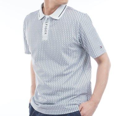 トミー ヒルフィガー ゴルフ　メンズ 小紋柄プリント 半袖 ポロシャツ THMA626　2026年モデル 詳細4