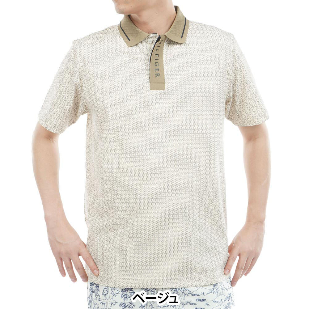 トミー ヒルフィガー ゴルフ　メンズ 小紋柄プリント 半袖 ポロシャツ THMA626　2026年モデル 詳細5