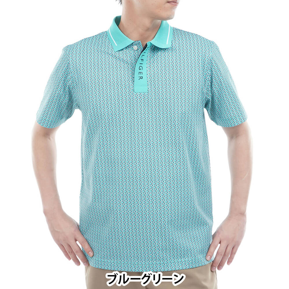 トミー ヒルフィガー ゴルフ　メンズ 小紋柄プリント 半袖 ポロシャツ THMA626　2026年モデル 詳細8