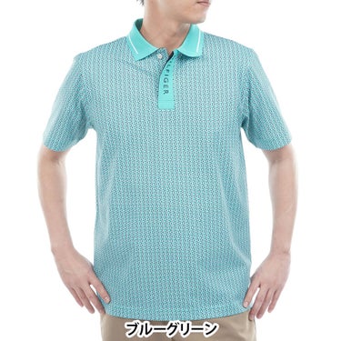 トミー ヒルフィガー ゴルフ　メンズ 小紋柄プリント 半袖 ポロシャツ THMA626　2026年モデル 詳細8