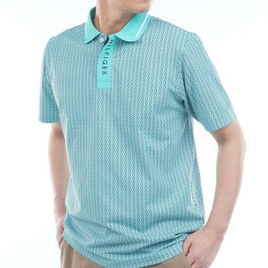 トミー ヒルフィガー ゴルフ　メンズ 小紋柄プリント 半袖 ポロシャツ THMA626　2026年モデル 詳細10