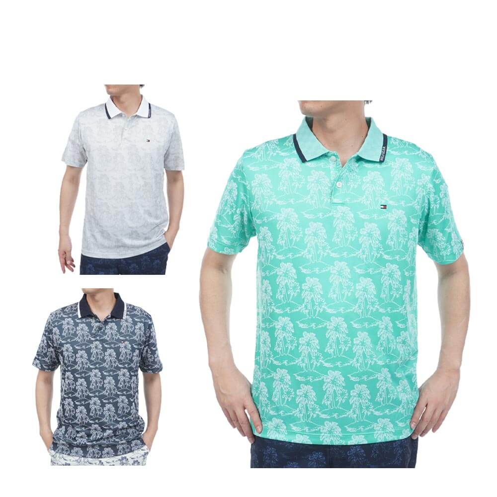 トミー ヒルフィガー ゴルフ　メンズ ヤシジャガード 半袖 ポロシャツ THMA628　2026年モデル