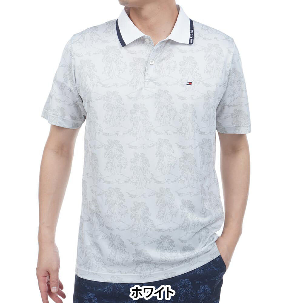 トミー ヒルフィガー ゴルフ　メンズ ヤシジャガード 半袖 ポロシャツ THMA628　2026年モデル 詳細2