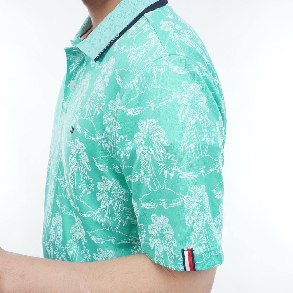 トミー ヒルフィガー ゴルフ　メンズ ヤシジャガード 半袖 ポロシャツ THMA628　2026年モデル 詳細13