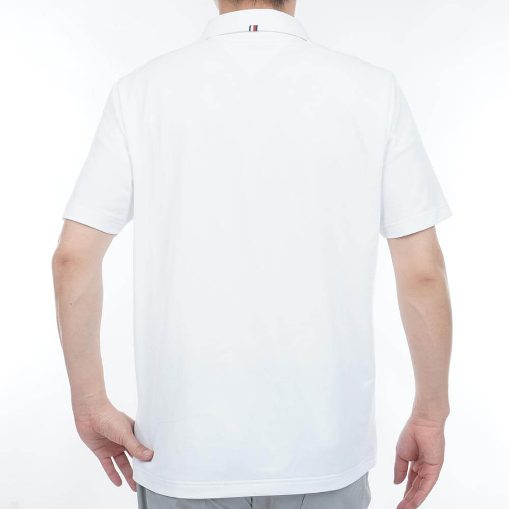 トミー ヒルフィガー ゴルフ　メンズ ワッフル生地 半袖 ハーフジップ シャツ THMA633　2026年モデル 詳細3