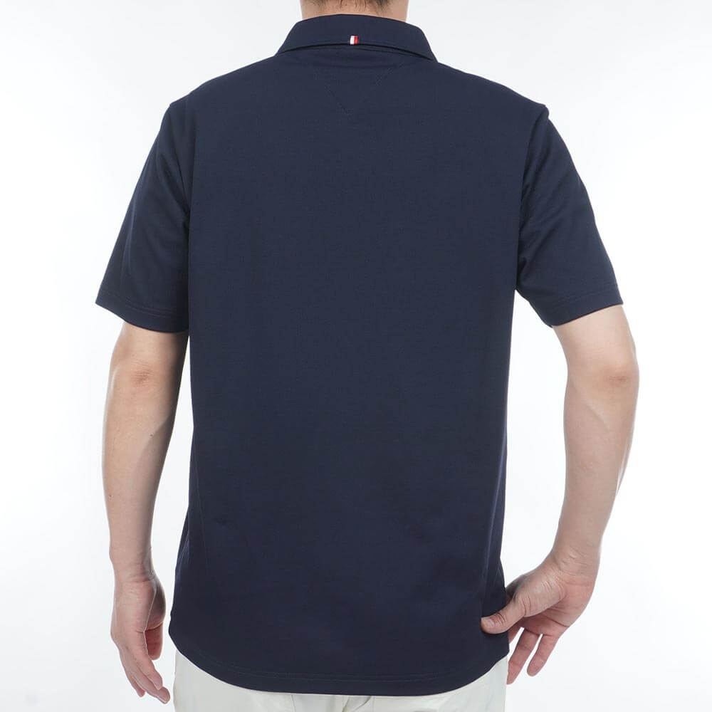 トミー ヒルフィガー ゴルフ　メンズ ワッフル生地 半袖 ハーフジップ シャツ THMA633　2026年モデル 詳細9