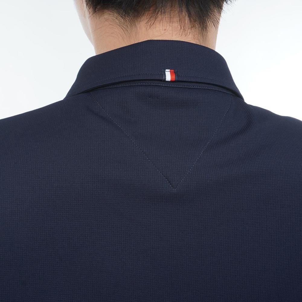 トミー ヒルフィガー ゴルフ　メンズ ワッフル生地 半袖 ハーフジップ シャツ THMA633　2026年モデル 詳細12