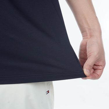 トミー ヒルフィガー ゴルフ　メンズ ワッフル生地 半袖 ハーフジップ シャツ THMA633　2026年モデル 詳細14