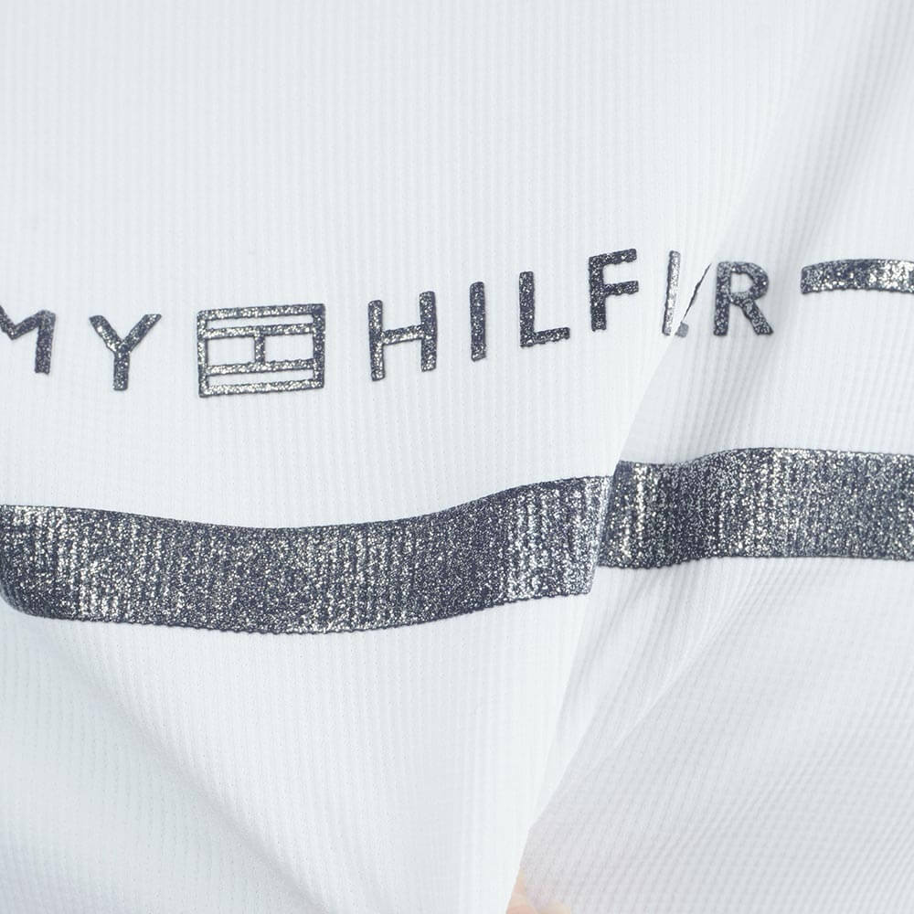 トミー ヒルフィガー ゴルフ　レディース ワッフル リラックス 半袖 モックネック シャツ THLA628　2026年モデル 詳細7