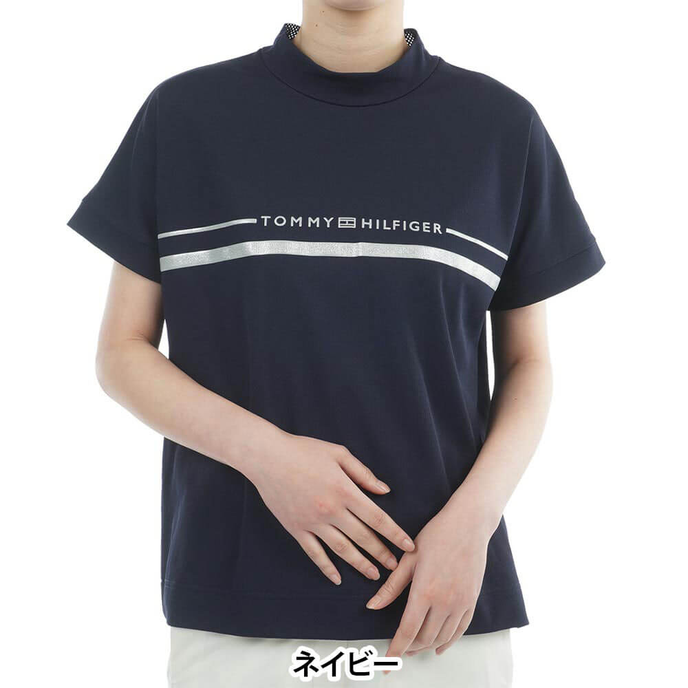 トミー ヒルフィガー ゴルフ　レディース ワッフル リラックス 半袖 モックネック シャツ THLA628　2026年モデル 詳細11