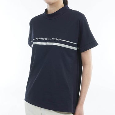 トミー ヒルフィガー ゴルフ　レディース ワッフル リラックス 半袖 モックネック シャツ THLA628　2026年モデル 詳細13