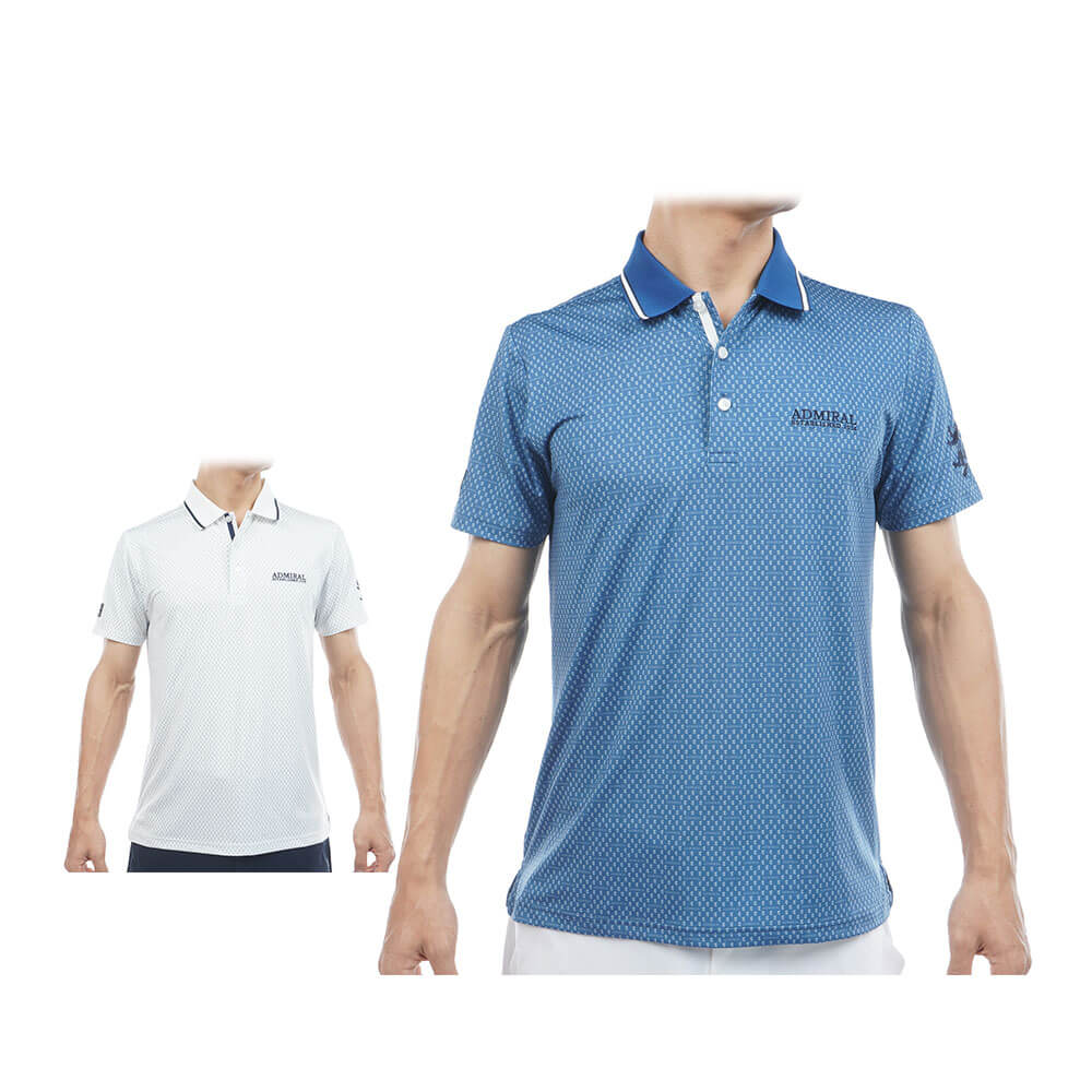 アドミラル Admiral　メンズ 小紋柄 半袖 ポロシャツ ADMA616　2026年モデル