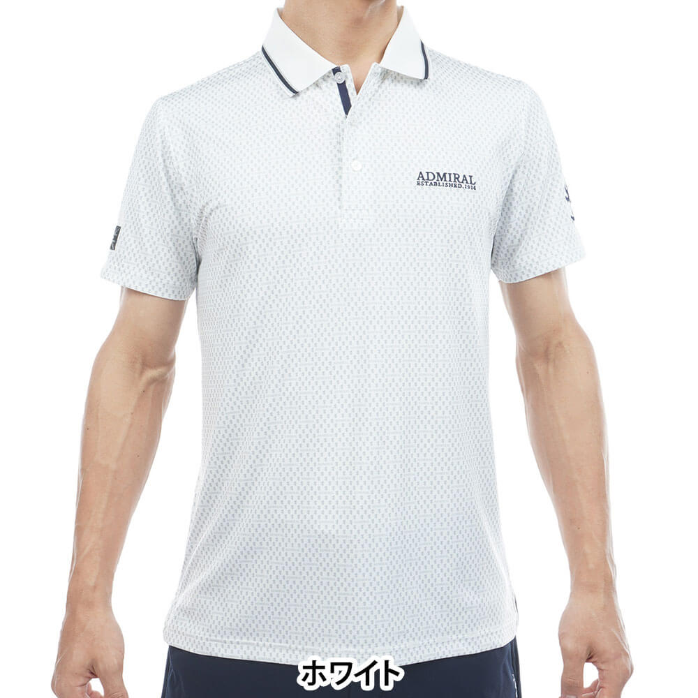 アドミラル Admiral メンズ 小紋柄 半袖 ポロシャツ ADMA616 2026年モデル