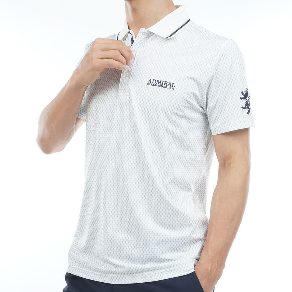 アドミラル Admiral　メンズ 小紋柄 半袖 ポロシャツ ADMA616　2026年モデル 詳細4