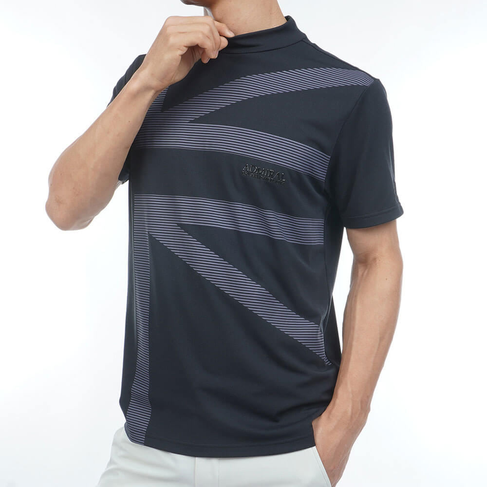 アドミラル Admiral　メンズ カラタッチプラス UJプリント 半袖 モックネック シャツ ADMA636　2026年モデル 詳細4