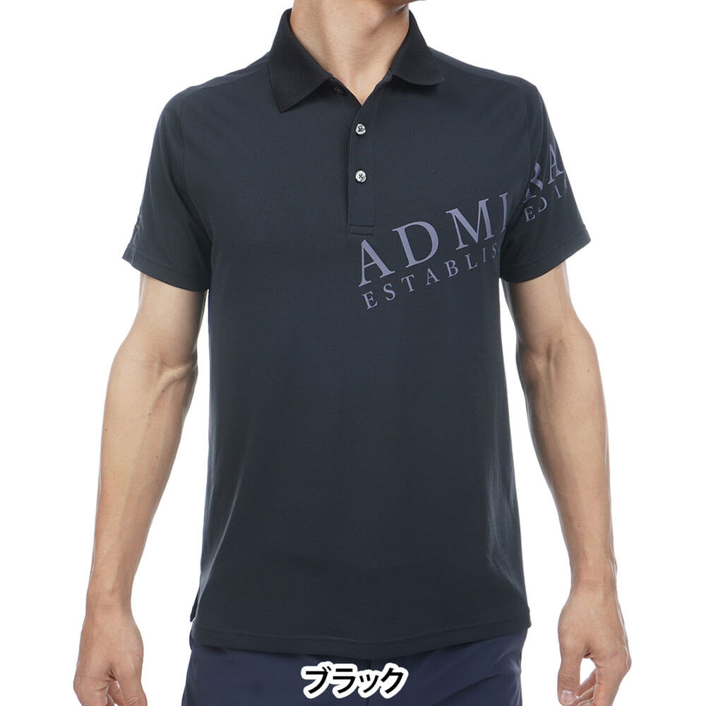 アドミラル Admiral　メンズ カラタッチプラス ロゴ 半袖 ポロシャツ ADMA638　2026年モデル 詳細2