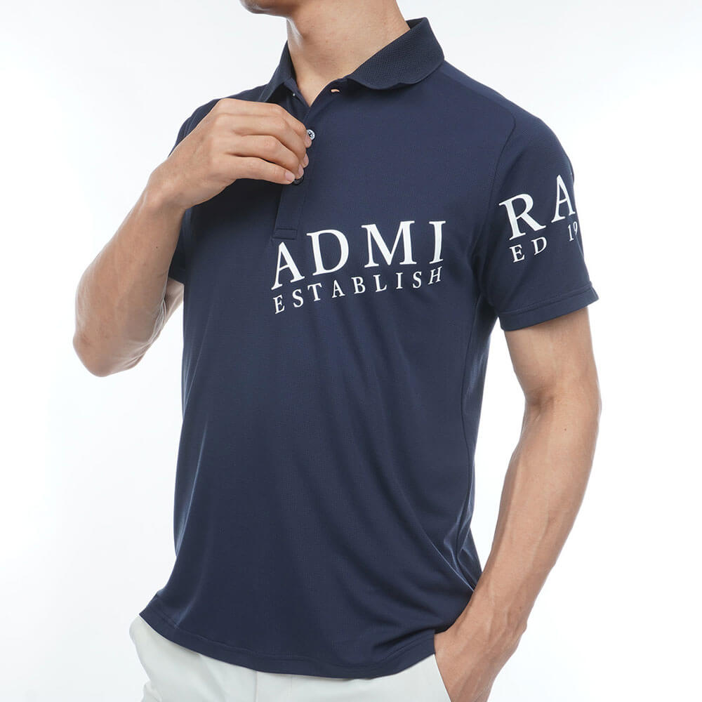 アドミラル Admiral　メンズ カラタッチプラス ロゴ 半袖 ポロシャツ ADMA638　2026年モデル 詳細7