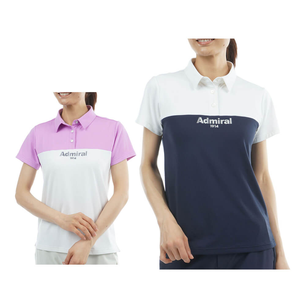 アドミラル Admiral　レディース カラタッチプラス ツートンカラー 半袖 ポロシャツ ADLA623　2026年モデル