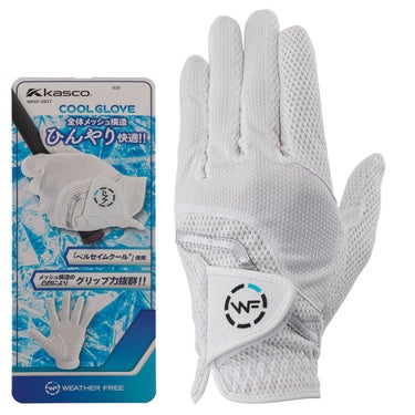 キャスコ　WEATHER FREE ウェザーフリー クール メンズ ゴルフグローブ WFCF-2617 WH ホワイト　2026年モデル ホワイト