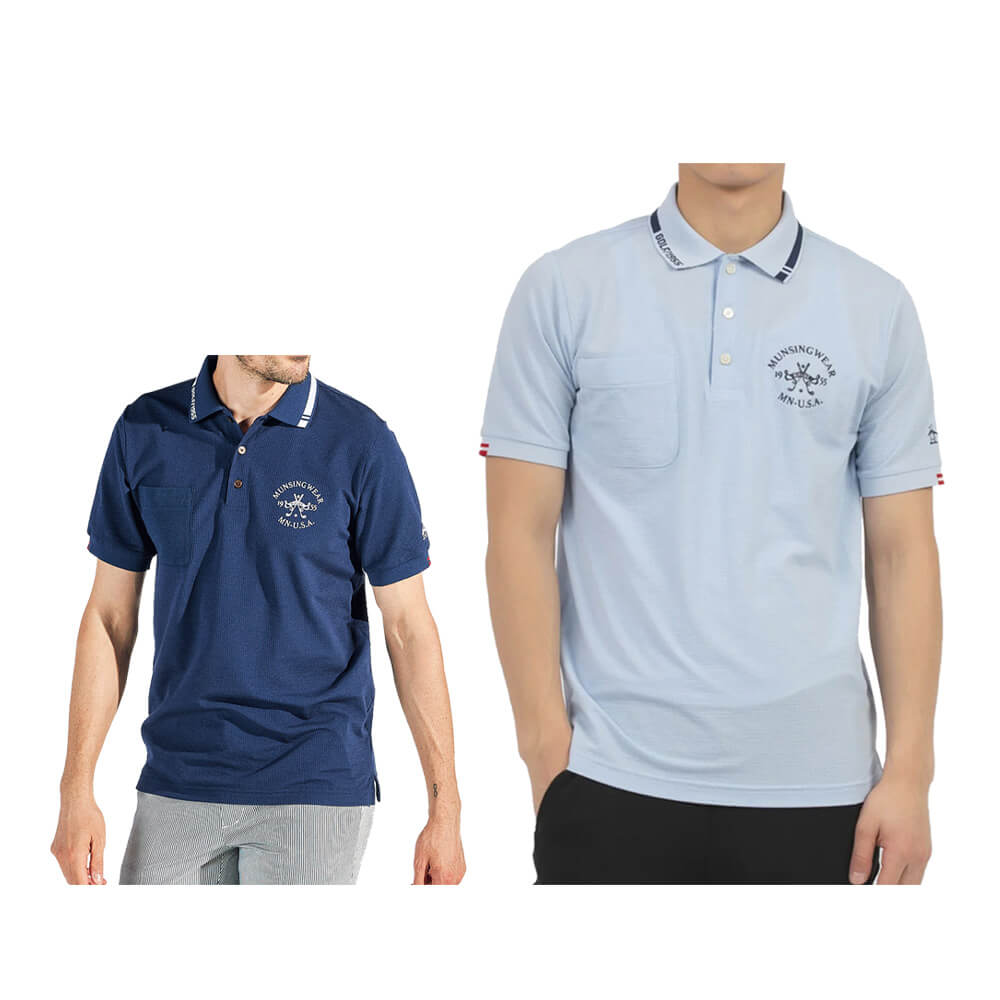 品【春夏】マンシング ポロシャツ ポロ 半袖 ワンポイント ロゴ L　golf　Munsingwear Munsingwear（マンシングウェア） マンシング(Munsingwear) ゴルフ