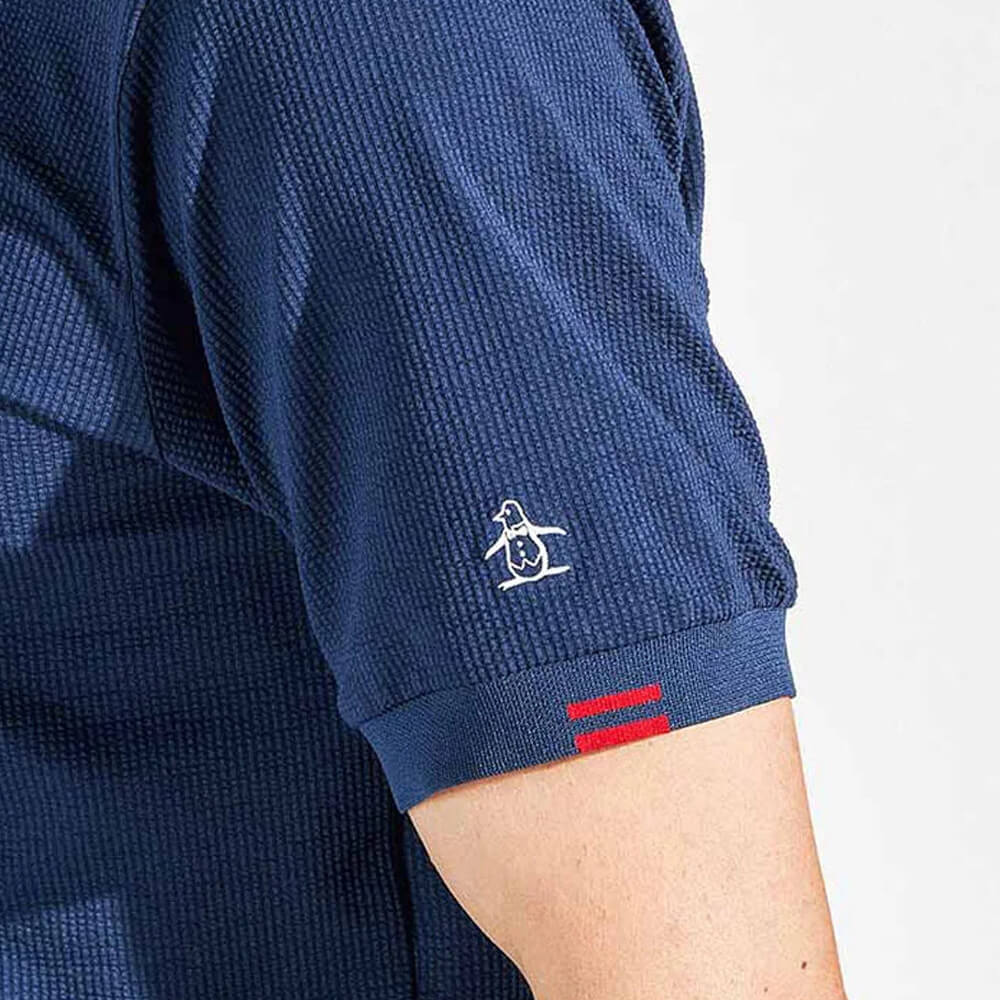 マンシングウェア Munsingwear メンズ シアサッカー 半袖 ポロシャツ