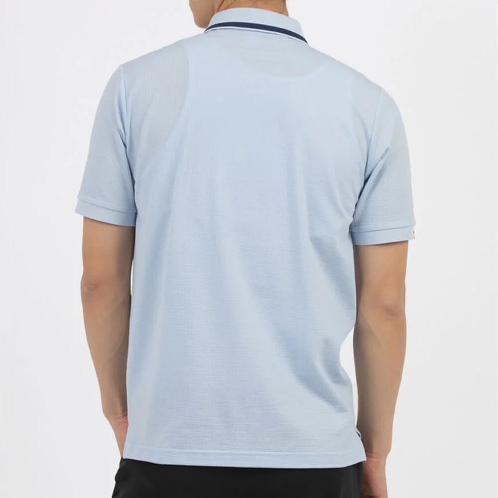 マンシングウェア Munsingwear メンズ シアサッカー 半袖 ポロシャツ