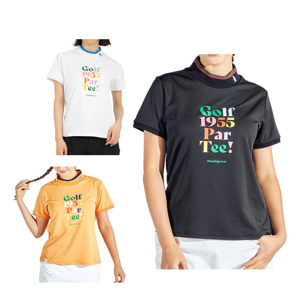 マンシングウェア Munsingwear　レディース ストレッチスムース 半袖 モックネック シャツ MG5SHS56L　2025年モデル