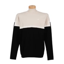 Jリンドバーグ J.LINDEBERG　メンズ 配色切替 長袖 セーター 071-15211 019 ブラック　2026年モデル