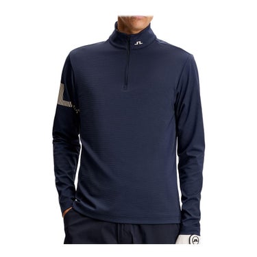 Jリンドバーグ J.LINDEBERG　メンズ 長袖 ハーフジップ プルオーバー 071-35211 098 ネイビー　2026年モデル ネイビー