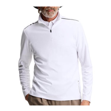 Jリンドバーグ J.LINDEBERG　メンズ 長袖 ハーフジップ プルオーバー 071-35213 004 ホワイト　2026年モデル ホワイト