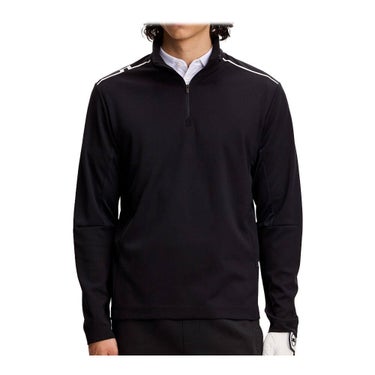 Jリンドバーグ J.LINDEBERG　メンズ 長袖 ハーフジップ プルオーバー 071-35213 019 ブラック　2026年モデル ブラック