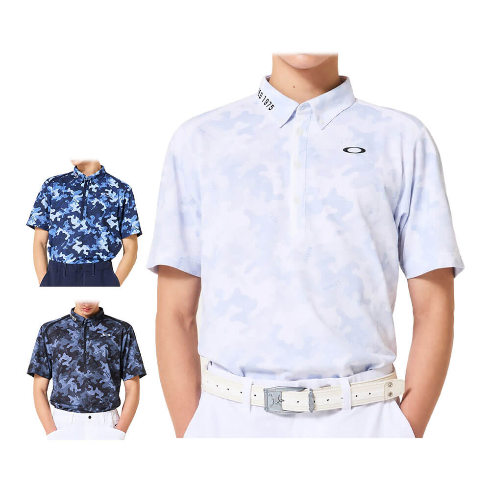 オークリー OAKLEY　メンズ カモフラージュ柄 半袖 ポロシャツ FOA408766　2026年モデル