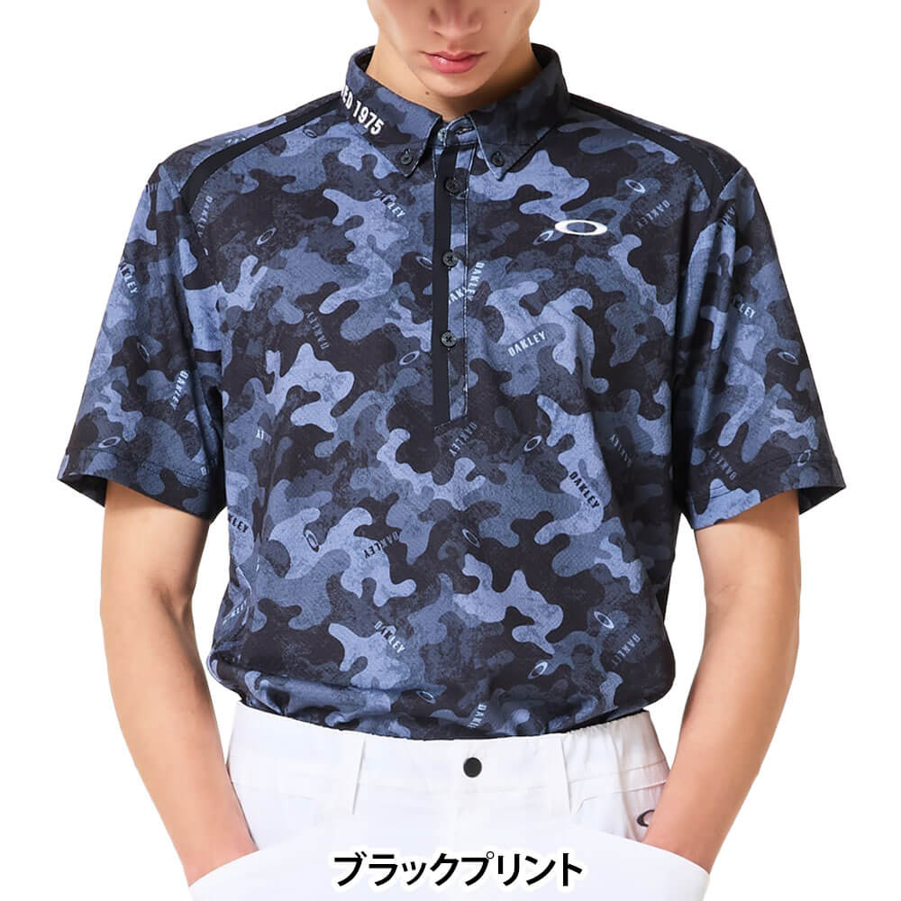 オークリー OAKLEY メンズ カモフラージュ柄 半袖 ポロシャツ