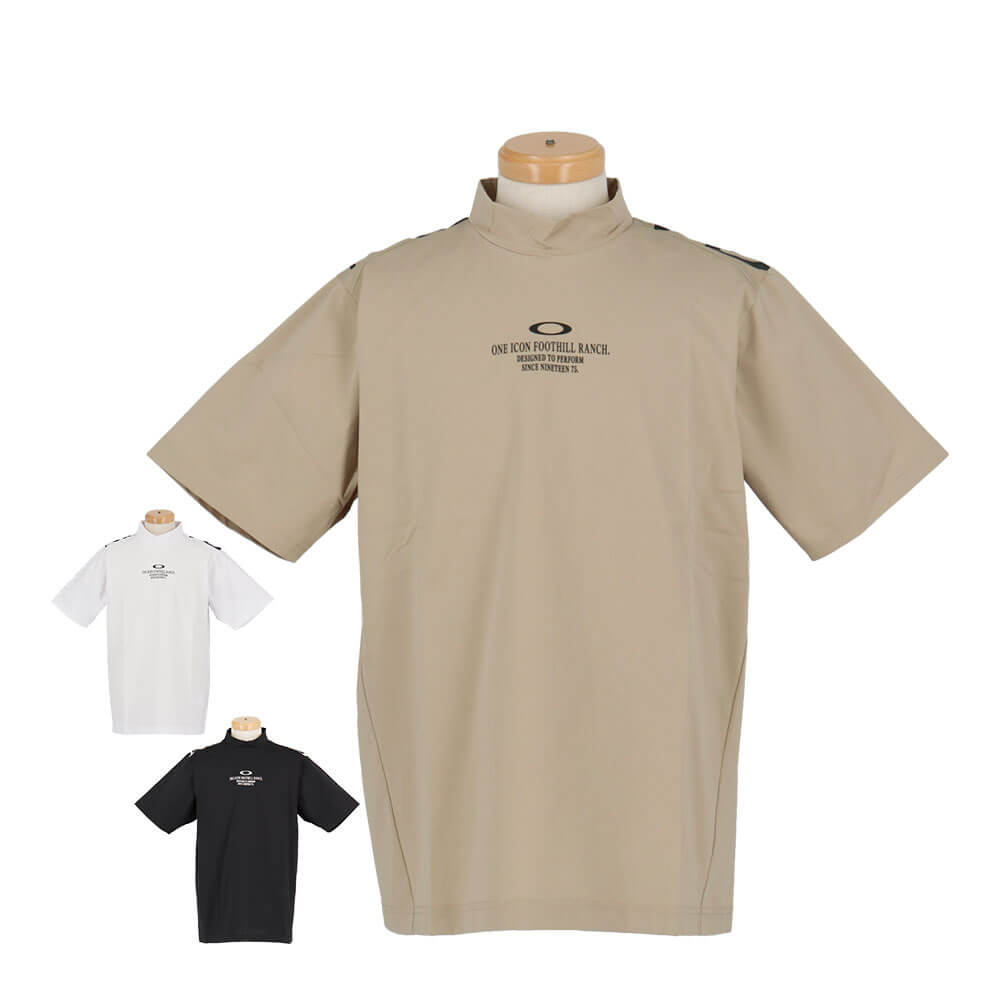 オークリー OAKLEY　メンズ ロゴプリント 半袖 モックネックシャツ FOA409094　2026年モデル