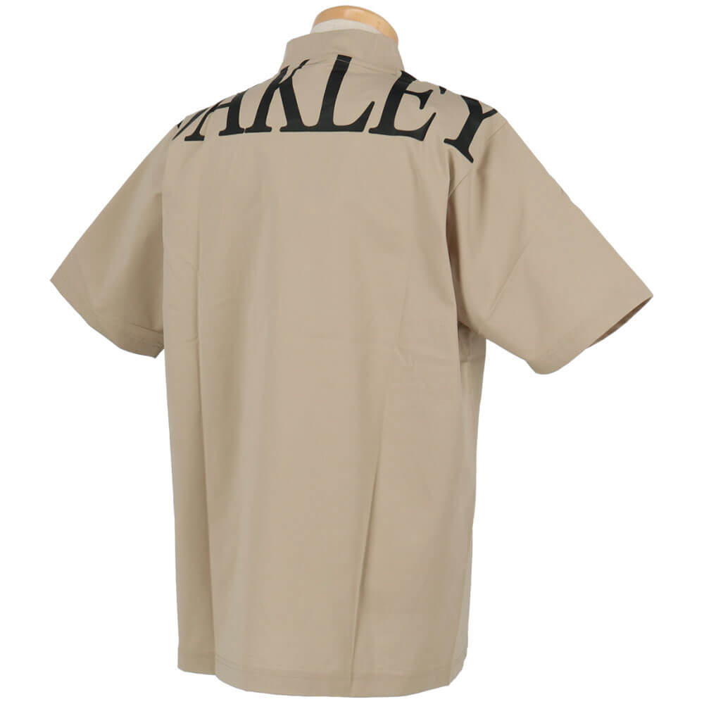 オークリー OAKLEY メンズ ロゴプリント 半袖 モックネックシャツ