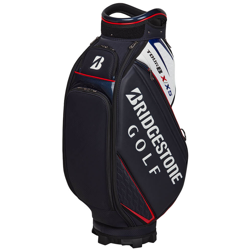 ブリヂストン　メンズ ツアーレプリカモデル キャディバッグ CB2601 NW ネイビー/ホワイト　2026年モデル ネイビー/ホワイト 詳細2