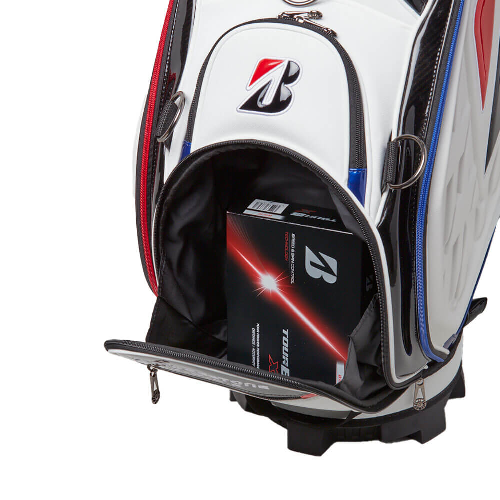 ブリヂストン　メンズ ツアーレプリカモデル キャディバッグ CB2601 WH ホワイト　2026年モデル ホワイト 詳細4