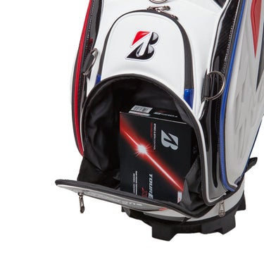 ブリヂストン　メンズ ツアーレプリカモデル キャディバッグ CB2601 WH ホワイト　2026年モデル ホワイト 詳細4